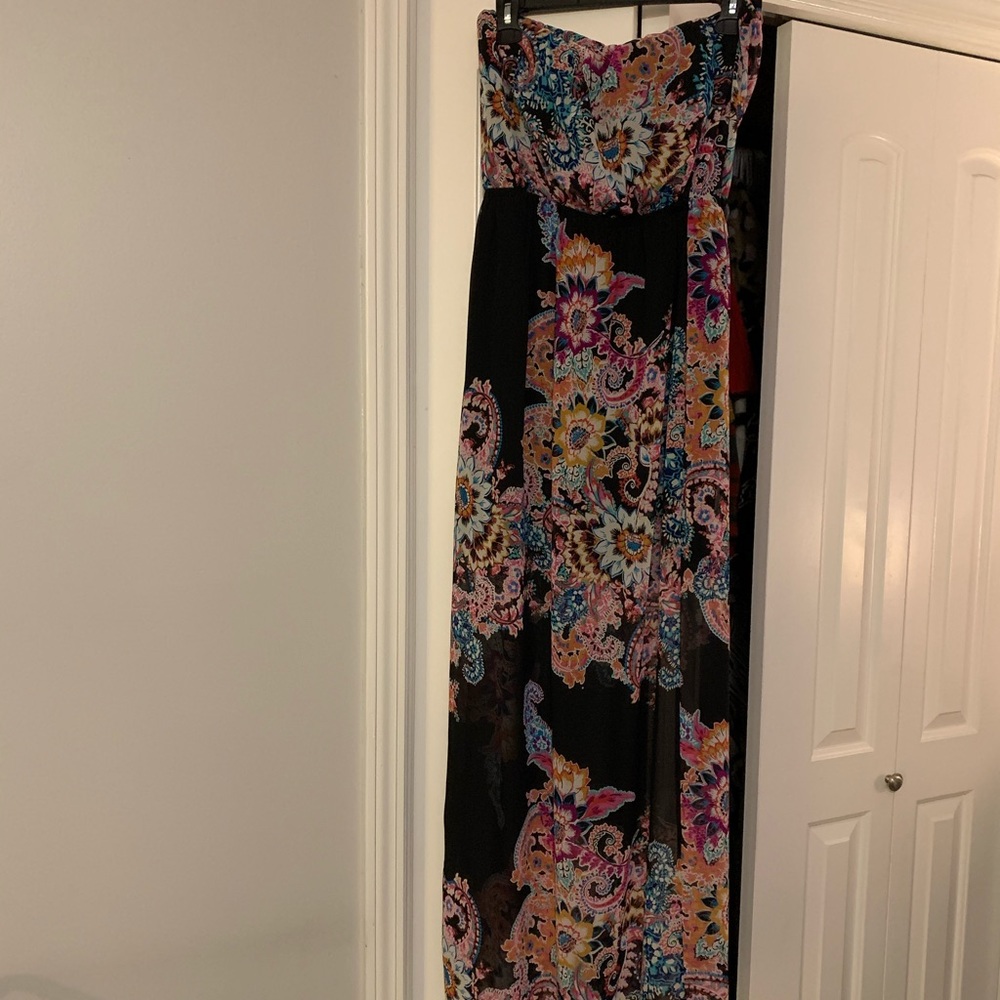 Express strapless maxi dress
